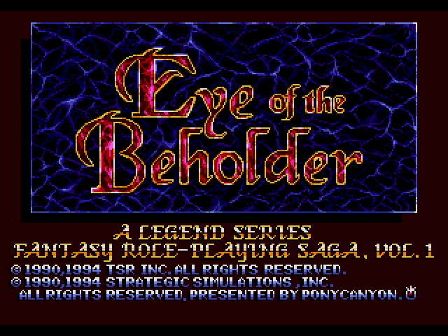  Eye of the Beholder (메가 CD / MD-CD) 게임 ISO 다운로드