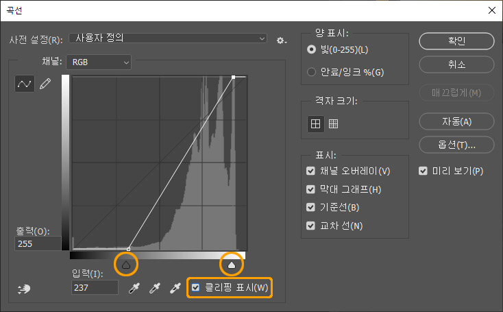 세부 묘사 소실 부위 확인하기