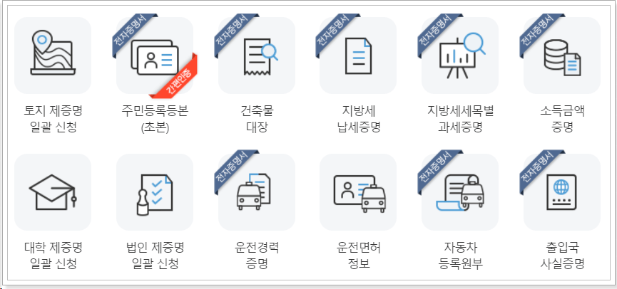  지방세완납증명서 발급 방법 - 4대보험 자동차세 국세