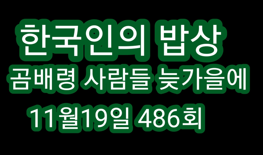  한국인의 밥상 11월 19일 정보 곰배령 황태 오작골 산나물 설피 마을 정보 한국인의 밥상 486회