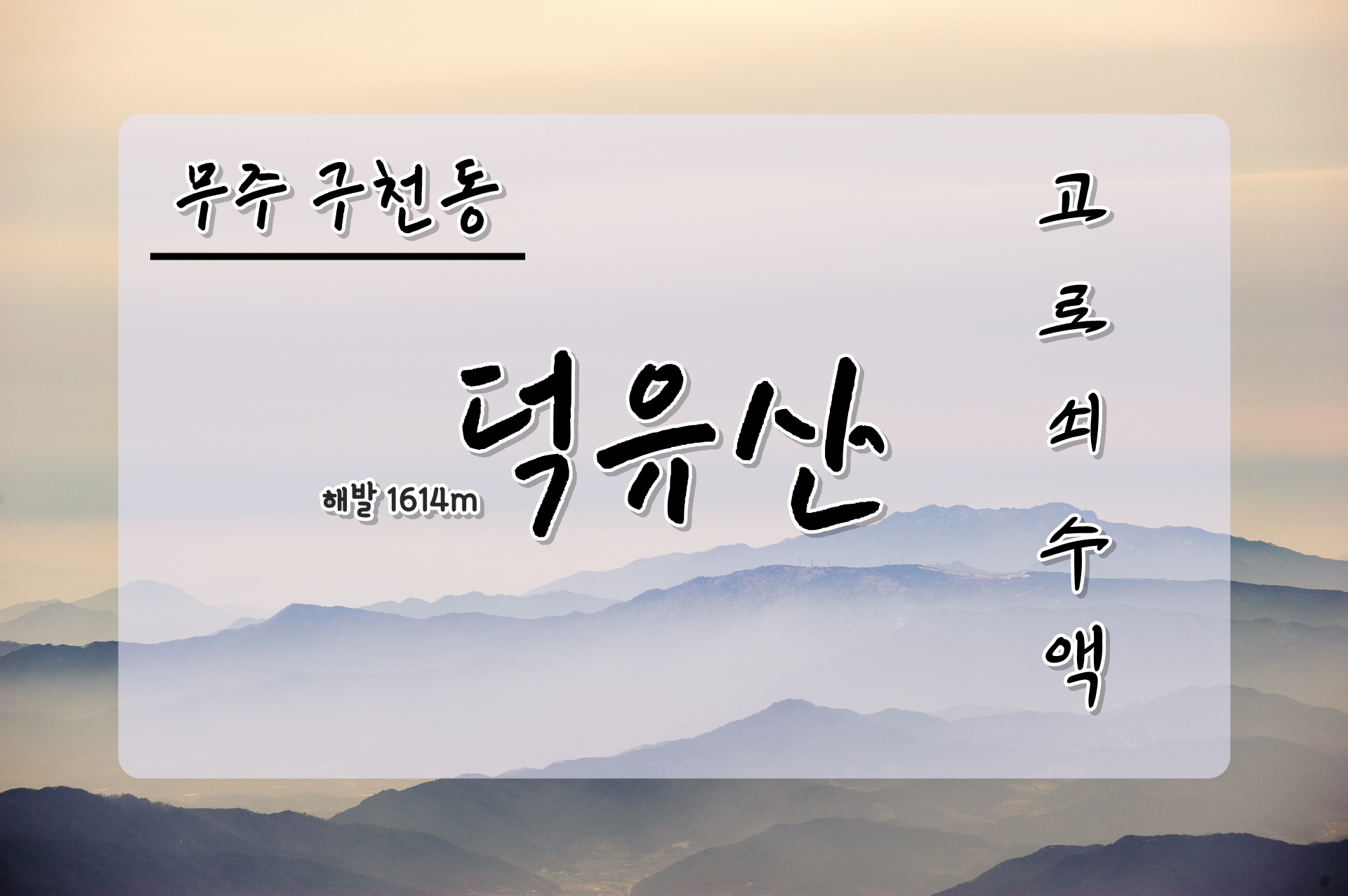  고로쇠 물의 이로운 효능, 해발 700m이상의 덕유산에서 직접 수액 채취한 피로회복과 건강증진에 도움을 주는 천연음료 (산지 다이렉트)