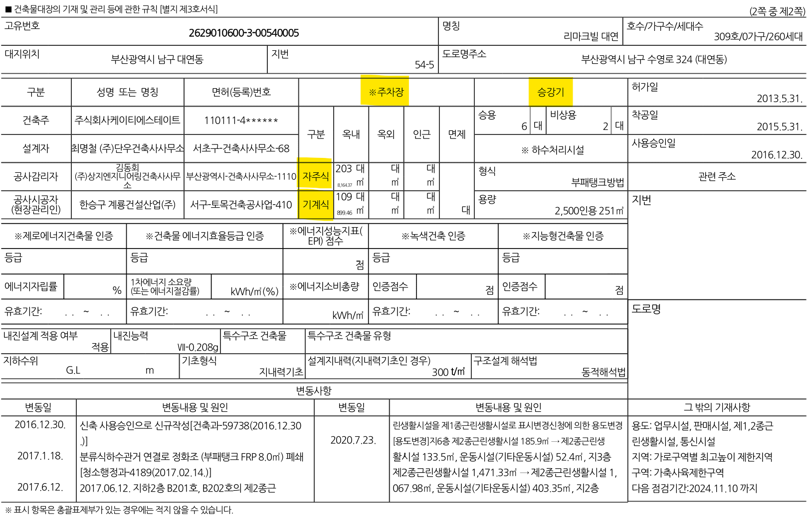 자주식 주차와 기계식 주차