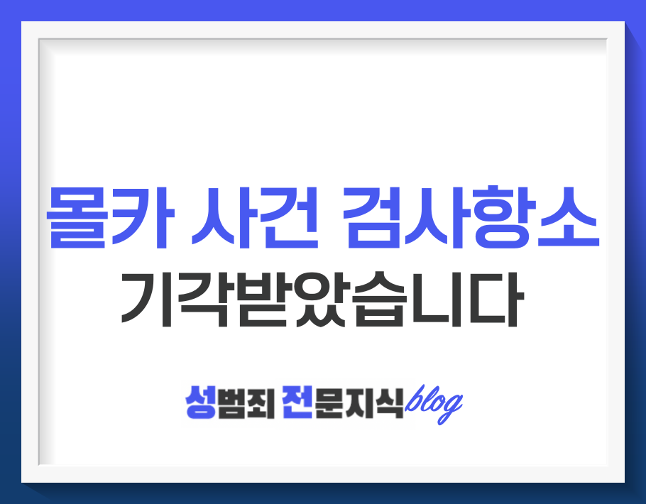  몰카범죄 항소에 대해 검사님이 작성하신 항소이유서와 항소기각까지...