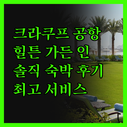 힐튼 가든 인 크라쿠프 공항 숙박 후