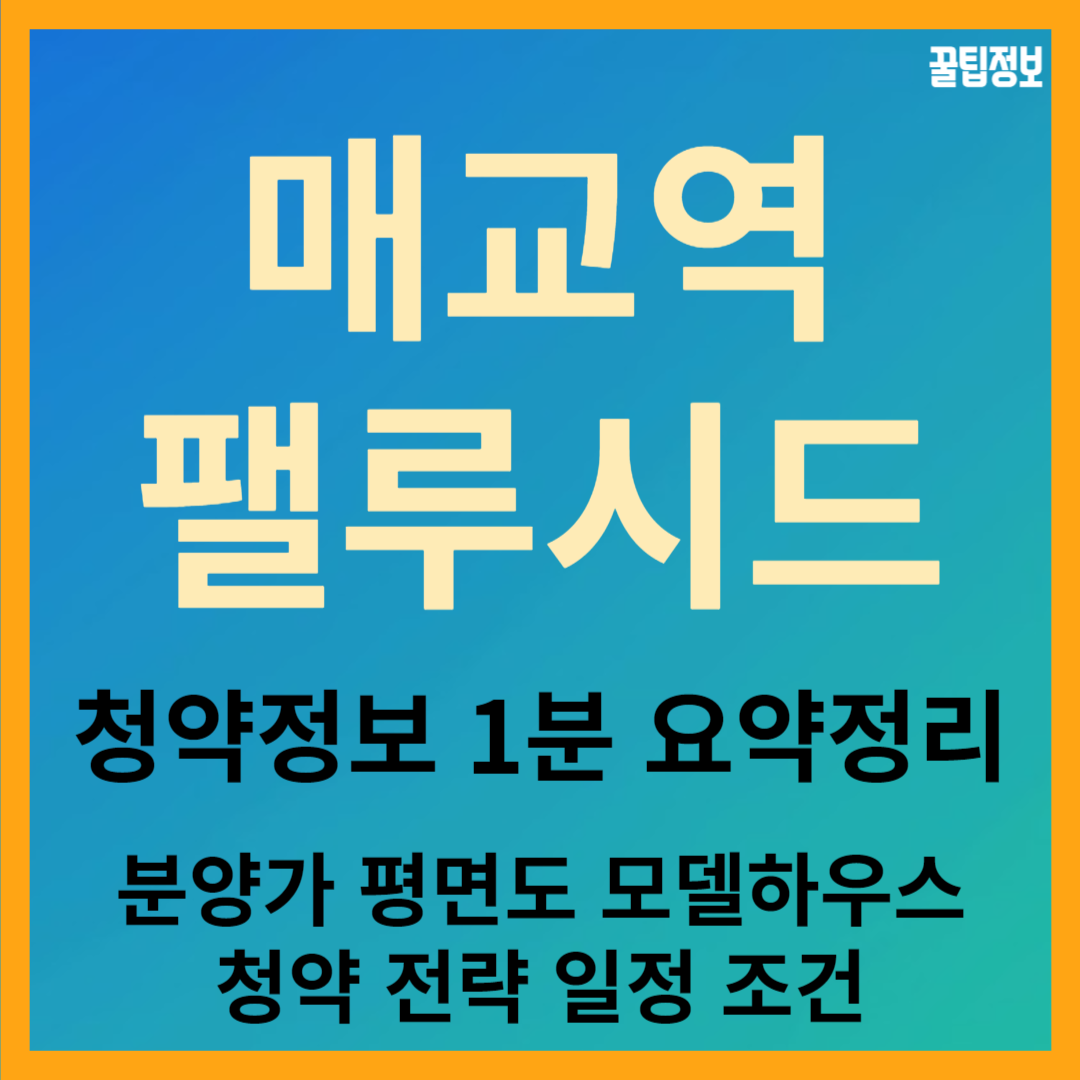 매교역 팰루시드 분양가 청약 일정 조건 평면도 모델하우스 전략