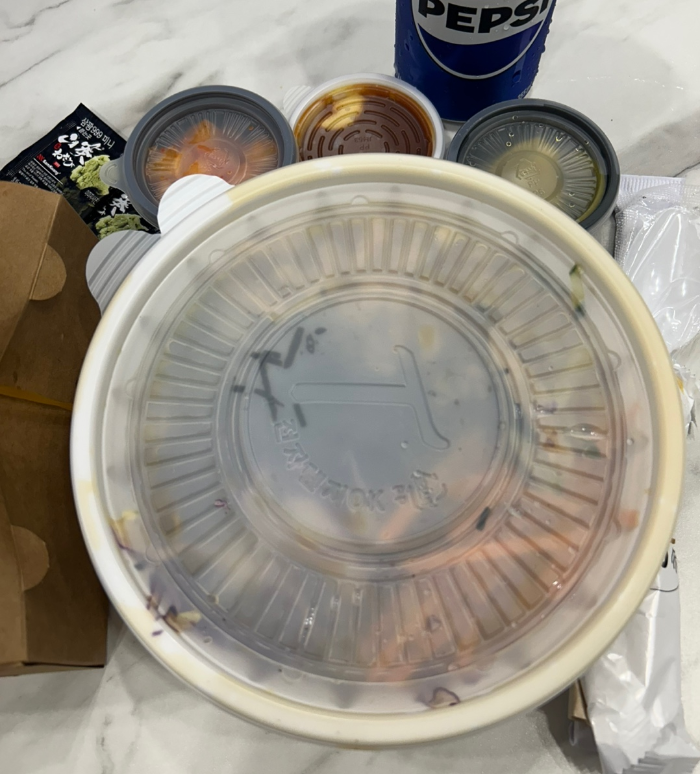배달 포장 사진