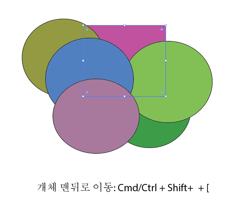 개체 맨 뒤로 이동