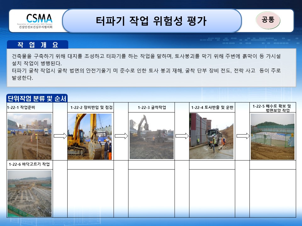  [건설공사 안전비법]_터파기작업 위험성 평가표