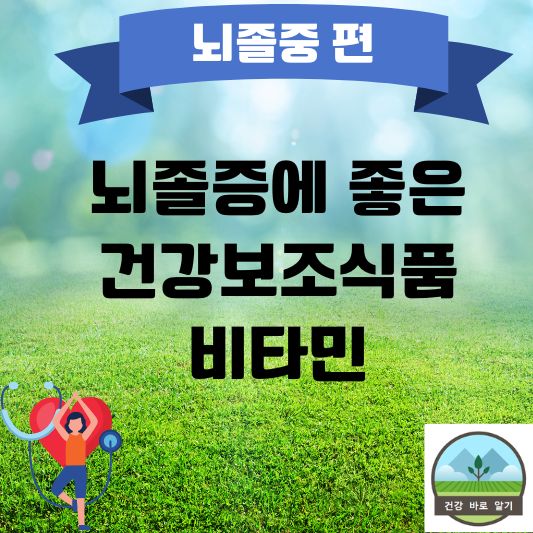  뇌졸중에 좋은 건강보조식품과 비타민
