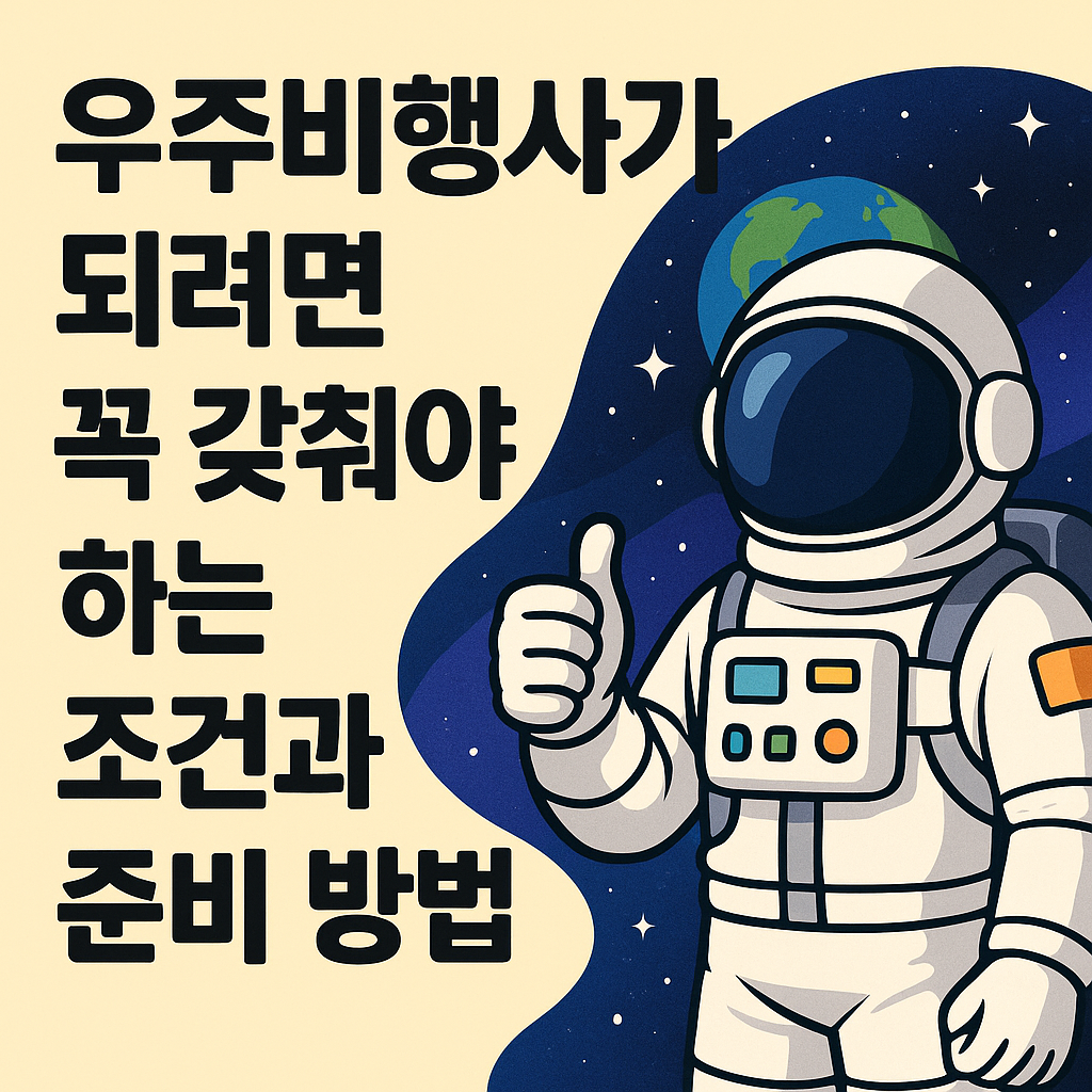 우주비행사가 되려면 꼭 갖춰야 하는 조건과 준비 방법