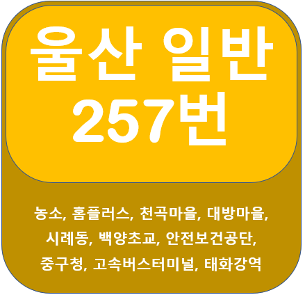  울산 257번 버스 (농소 - 중구청 - 태화강역)