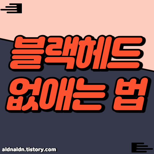 사춘기코블랙헤드없애는방법