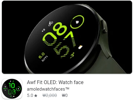 Awf Fit OLED: Watch face