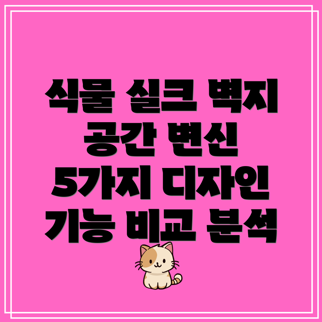 식물실크벽지당신의공간을바꾸는5가지혁신디자인기능비교분석