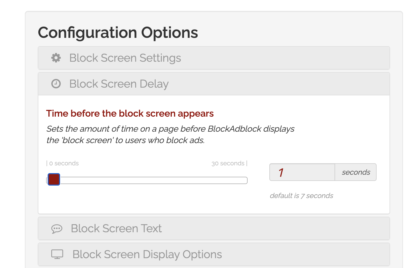 block screen delay