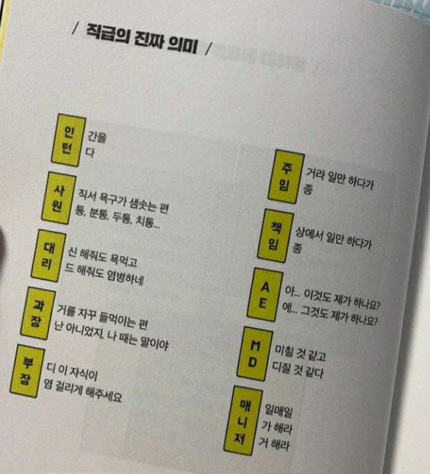  직급에 담긴 숨겨진 의미