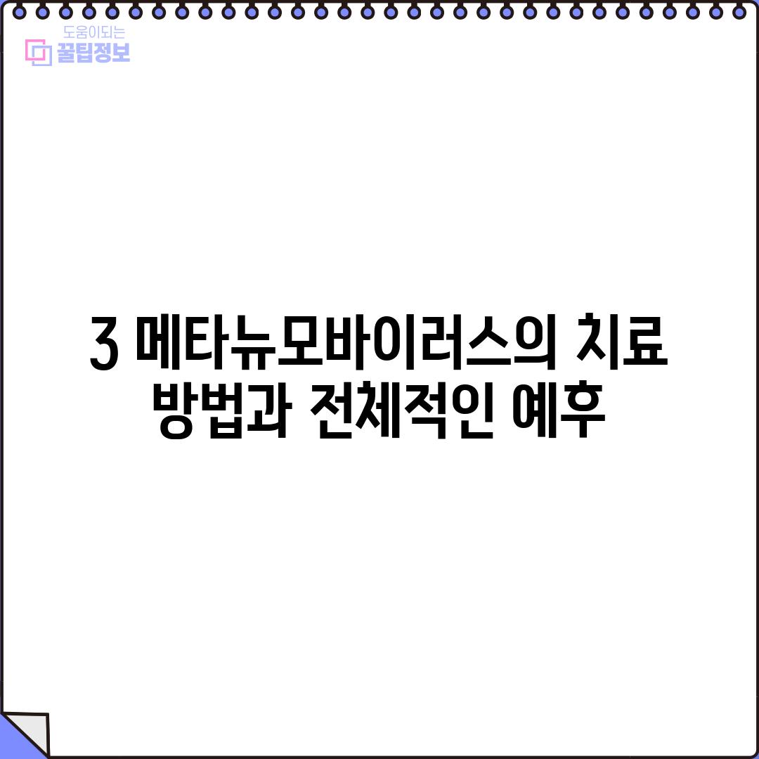 3. 메타뉴모바이러스의 치료 방법과 전체적인 예후