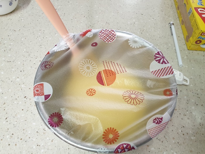 완성된 반죽 휴지