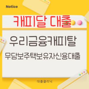 우리금융캐피탈 무담보주택보유자신용대출