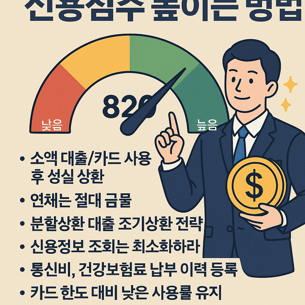 신용점수 높이는 방법, 현실적으로 실천 가능한 전략 총정리