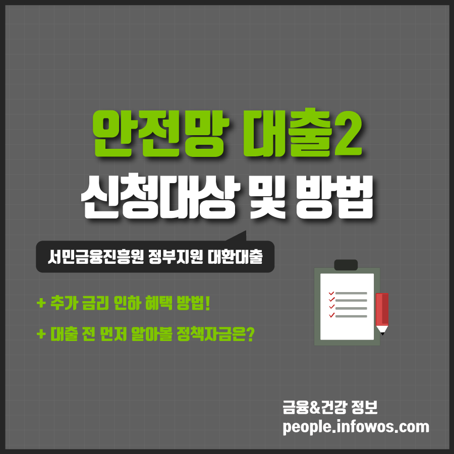  안전망 대출2 신청대상 및 방법 확인하기 (+추가 금리 인하 혜택 방법)