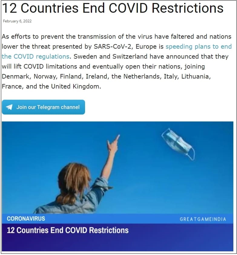  세계 주요 12개국 COVID 규제 종식...선진국 한국은 도대체 뭐하나 12 Countries End COVID Restrictions