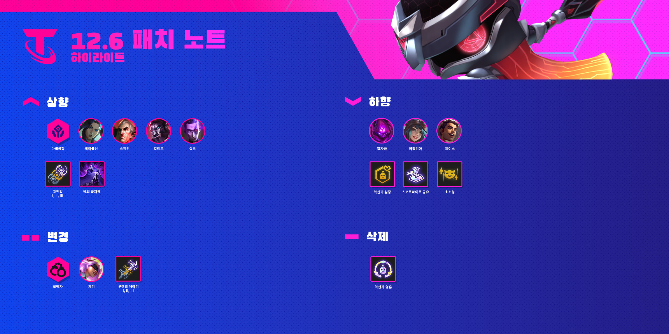  롤체 롤토체스 TFT 12.6 패치노트 (2022년 3월 30일)