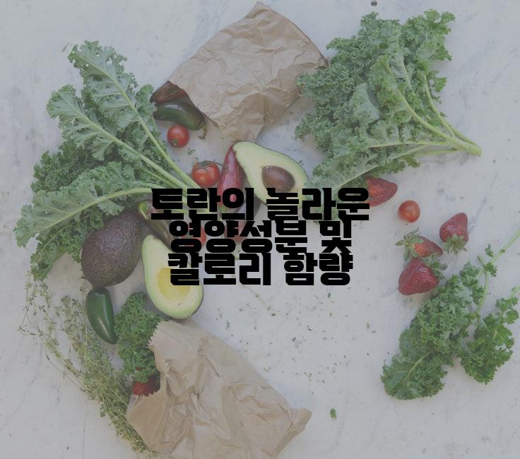 토란의 놀라운 영양성분 및 칼로리 함량