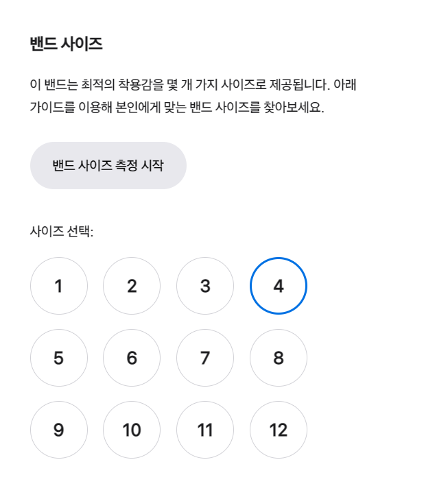 밴드 사이즈 재는 법