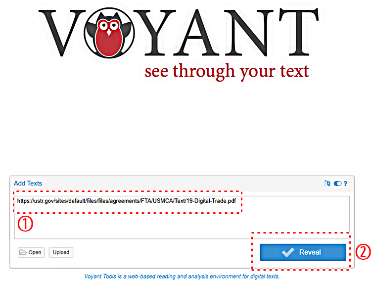 voyant-tools, URL 입력