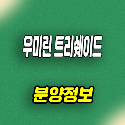  도안 우미린 트리쉐이드 신규아파트 잔여호실 타입별 분양가 모델하우스 위치 정보