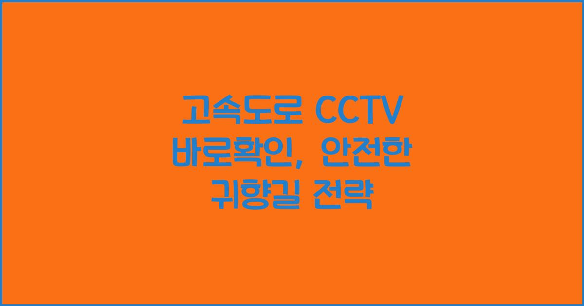 고속도로 cctv 바로확인
