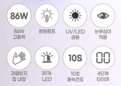 이세상 고출력 젤램프 (F6&amp;#44; 86W&amp;#44; 혼합색상)
