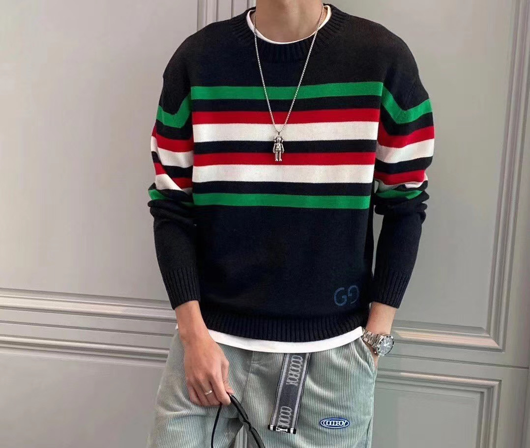  [GUCCI] 구찌 GG 스트라이프 알파카 울 니트 스웨터 633614 XKBIP 4804