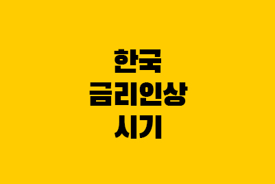  원달러환율 전망, 한국금리인상 시기