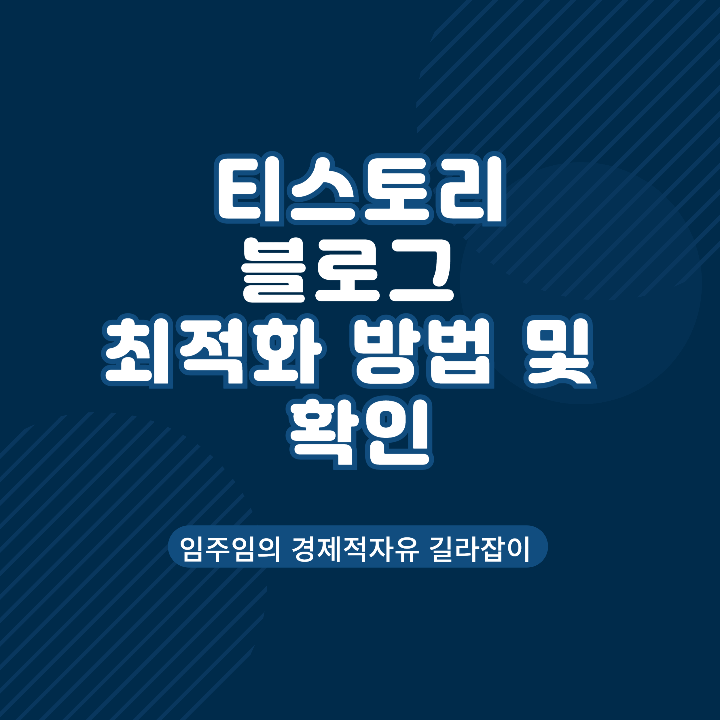  다음 티스토리 블로그 최적화 및 확인 방법