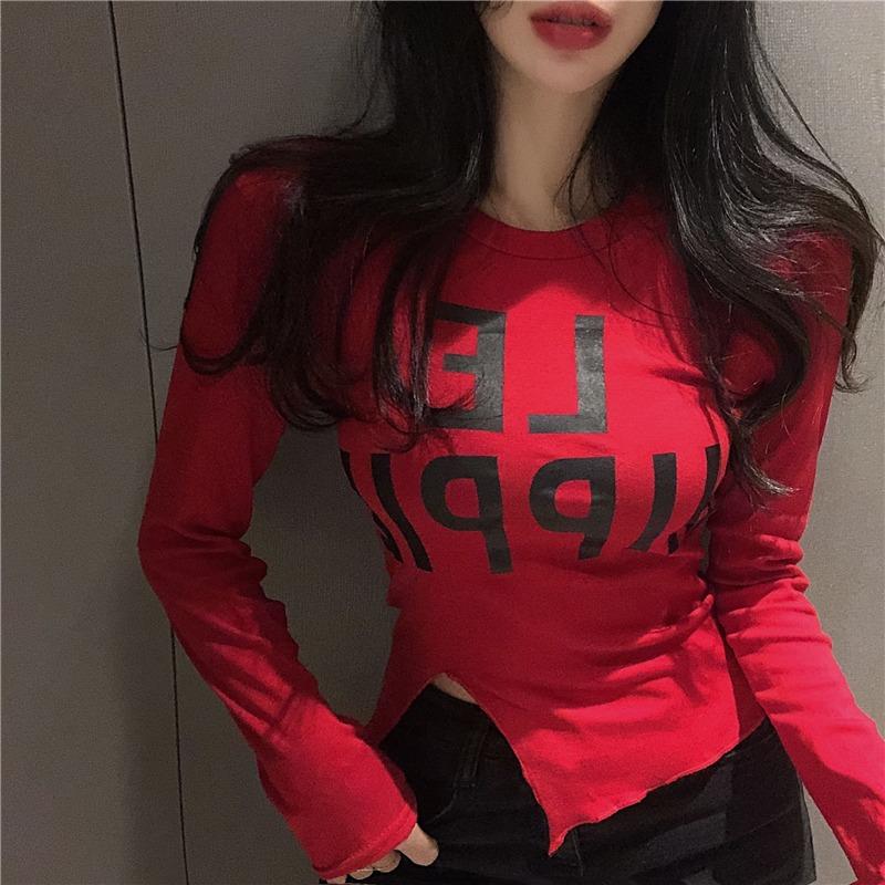 레드 티셔츠 긴팔