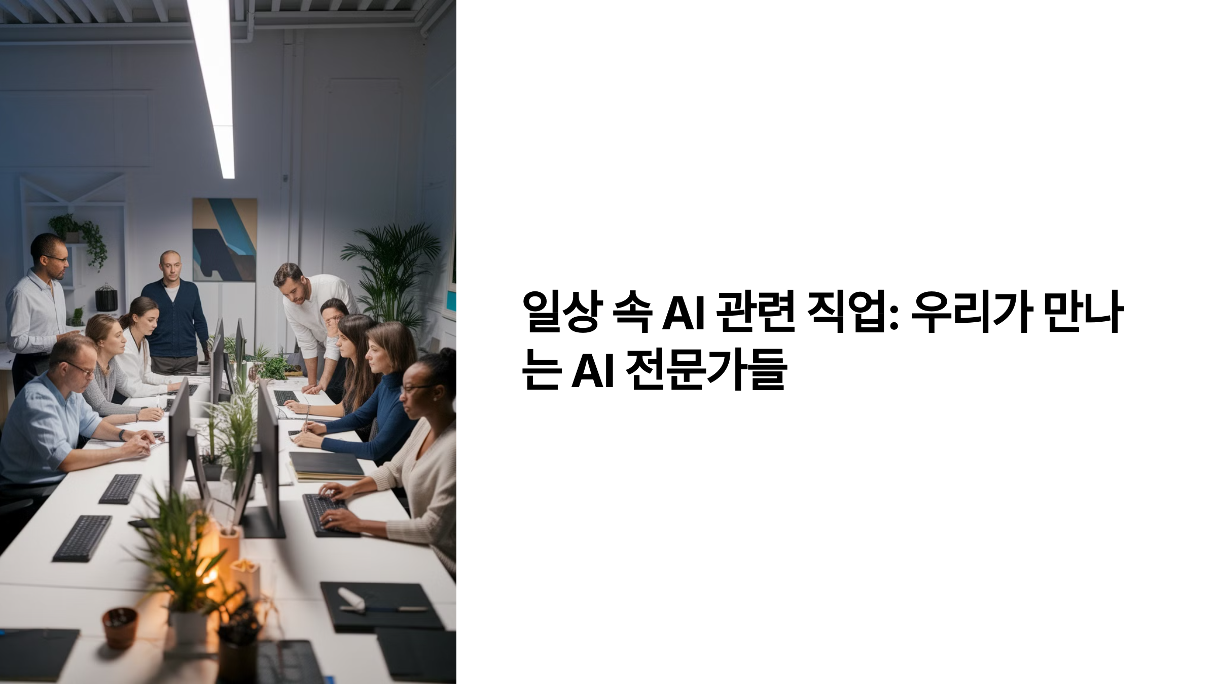 일상 속 AI 관련 직업 우리가 만나는 AI 전문가들