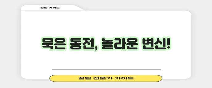 동전 세척법으로 반짝이는 동전을 되찾아보세요!