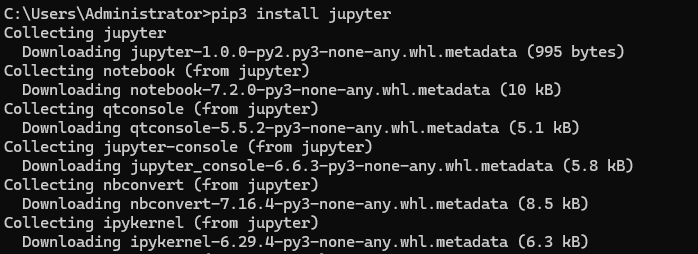 pip3 install jupyter