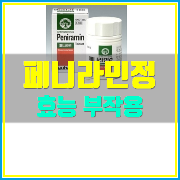  페니라민정 효능 부작용 정보