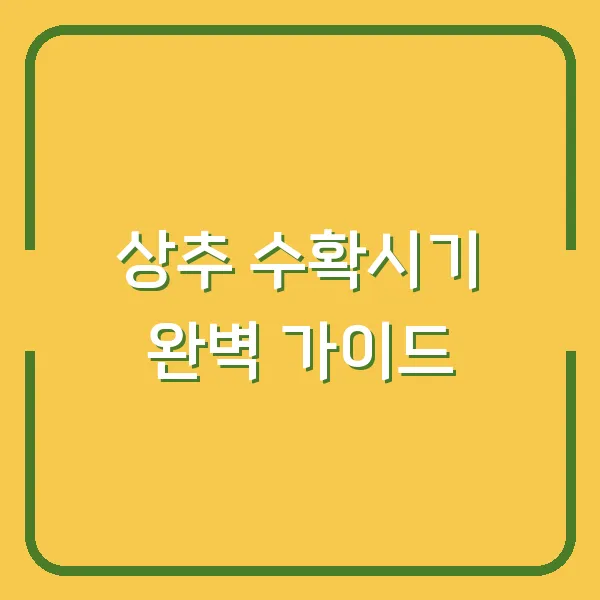 상추 수확시기 완벽 가이드