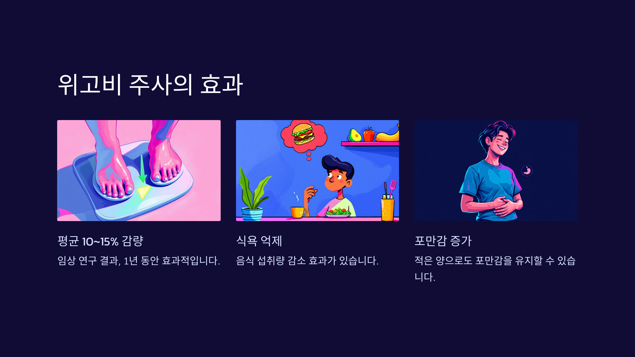 위고비 주사의 효과