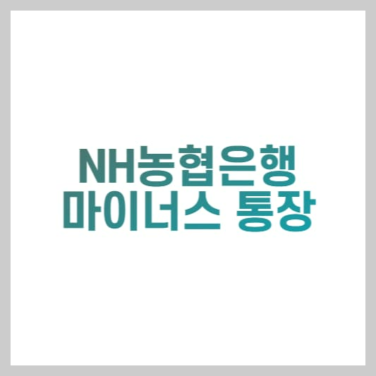 NH농협은행 마이너스 통장