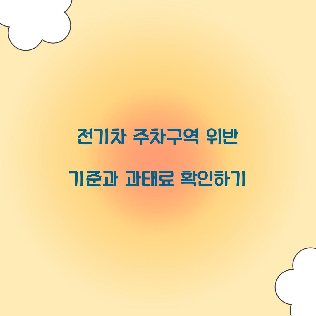 전기차 주차구역 위반 기준
