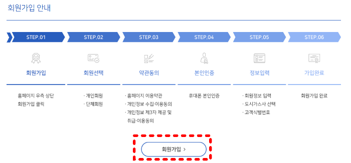 도시가스 캐시백 회원가입 안내