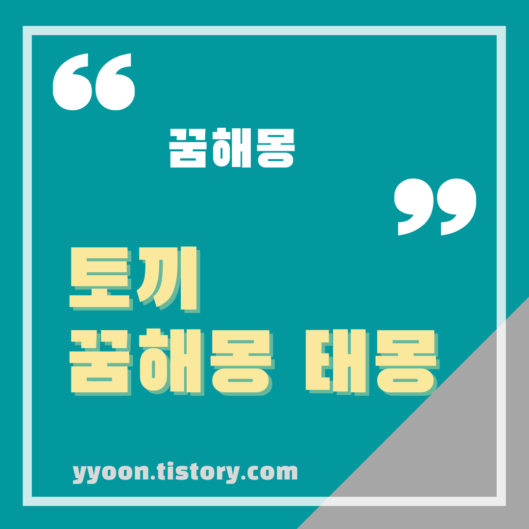  [꿈해몽] 토끼 꿈해몽 총정리 /  토끼꿈 태몽