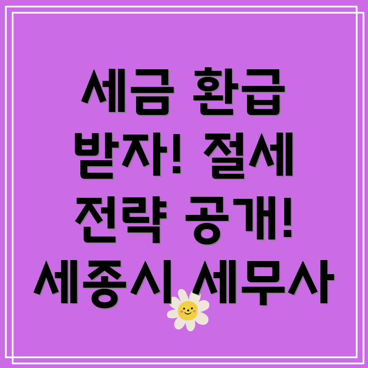 세종시 세금 환급