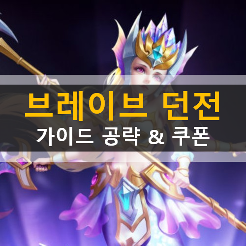 브레이브 던전 가이드 공략 & 쿠폰 종족상성 후광버프효과 레벨업승급승성