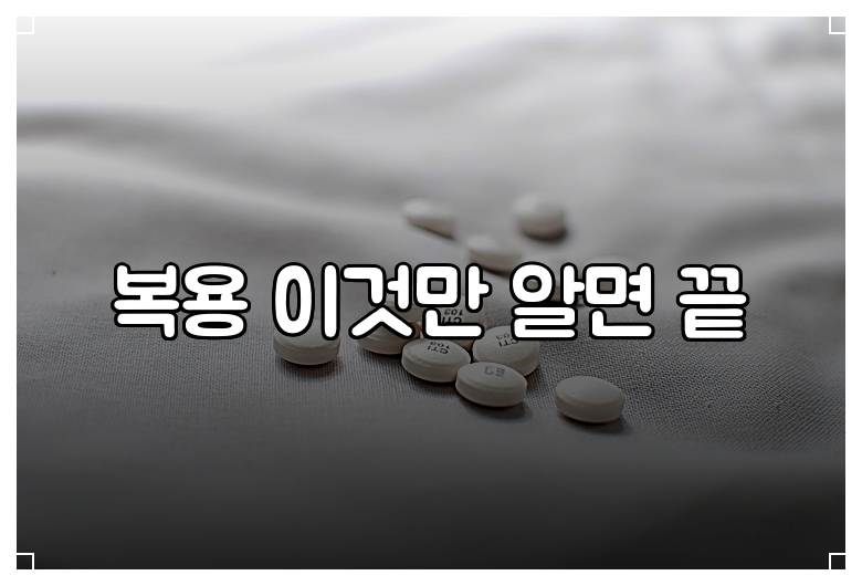 복용 이것만 알면 끝